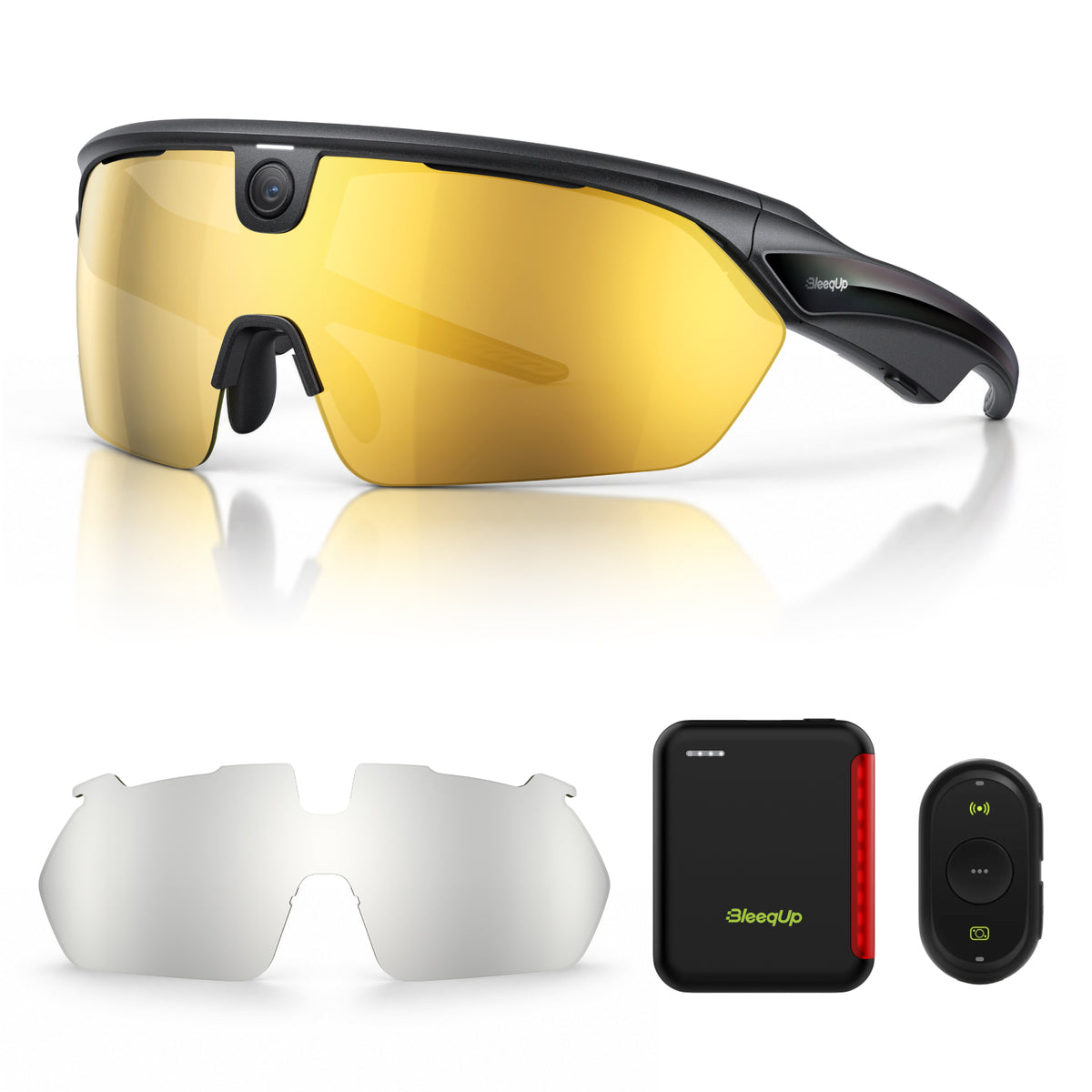 Rover Bundle Gold frame with Clear to Light Grey lens, Power Plus and Bluetooth Controller