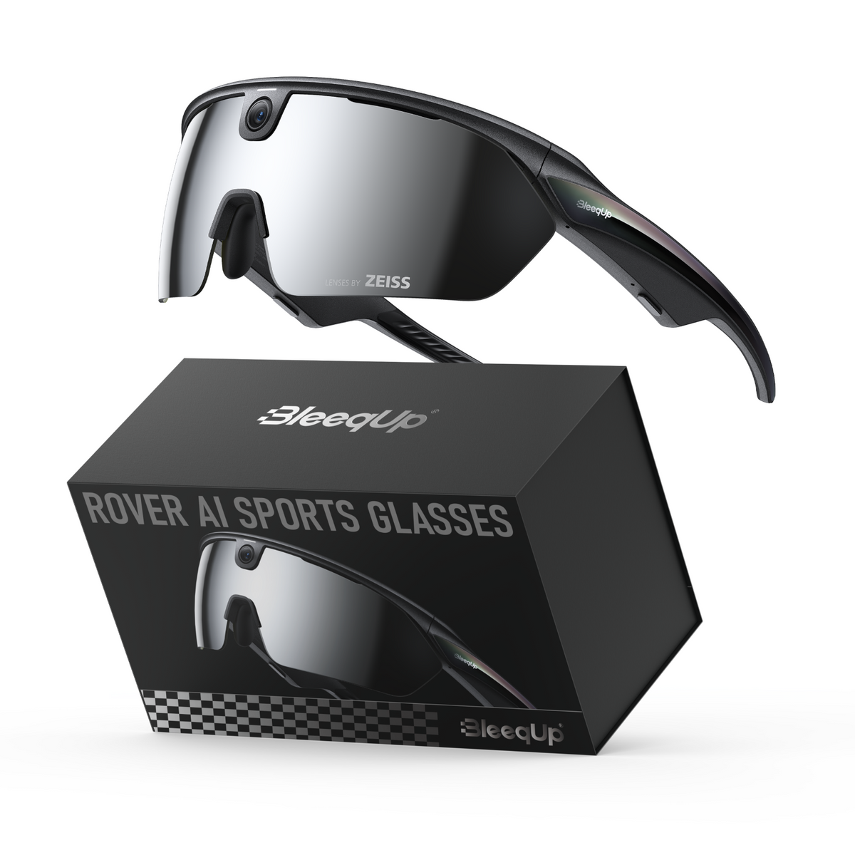 BleeqUp Rover AI Sports Glasses (Zeiss) Lenses - Black